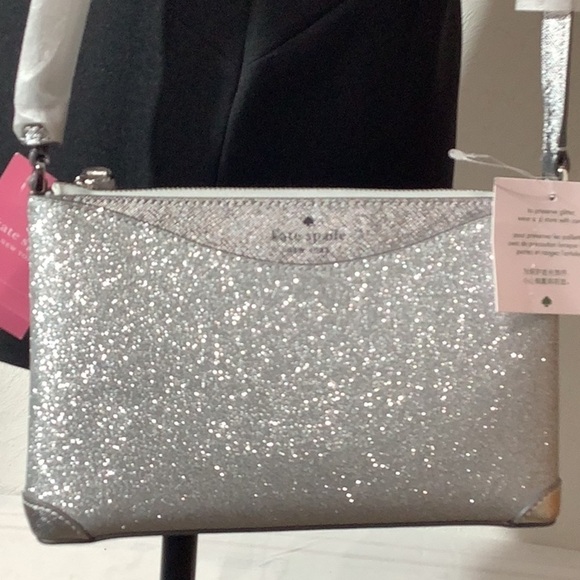kate spade NEW - crossbody bag k4624 glitter fabric lunar ligh (020 ) - Picture 4 of 12